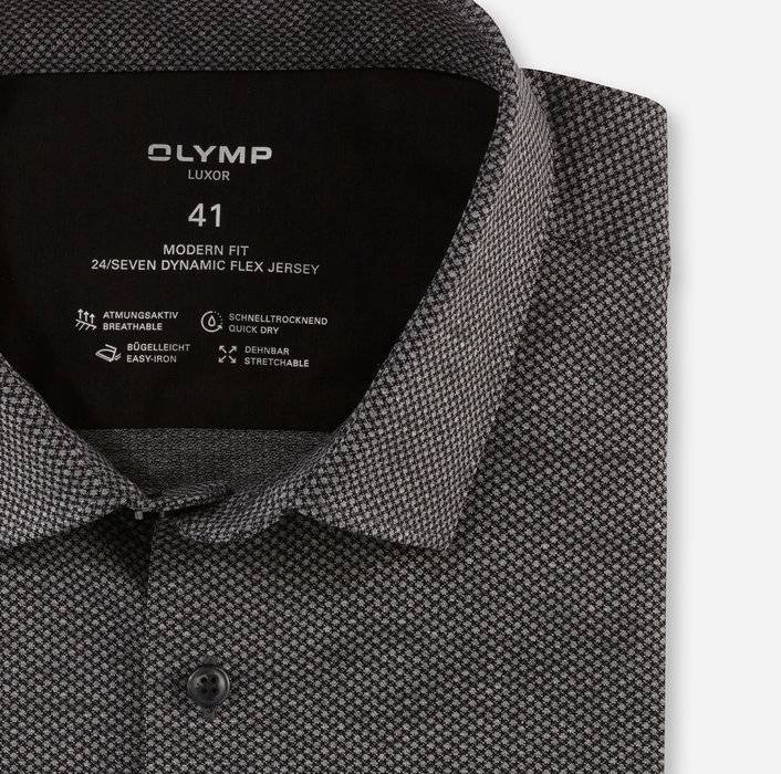 Oblymp Luxor 24/SevenBusinesshemd, modern fit, New Kent, Anthrazit Bis zu 60% Rabatt