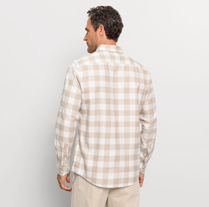 Oblymp Casual, Freizeithemd, regular fit, Button-down, Beige Verkauf