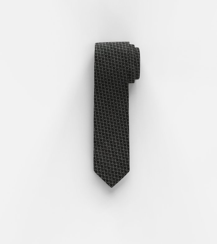 Oblymp Krawatte, slim 6,5 cm, Schwarz