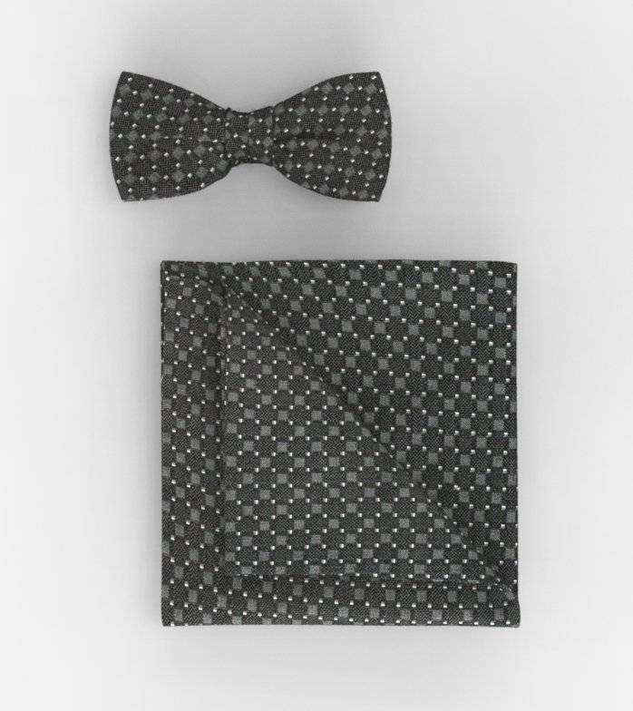 Oblymp Fliege/Einstecktuch Set, Schwarz