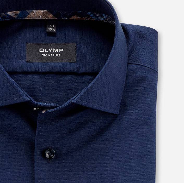 Oblymp SIGNATURE, Businesshemd, tailored fit, SIGNATURE Kent, Nachtblau zollfrei