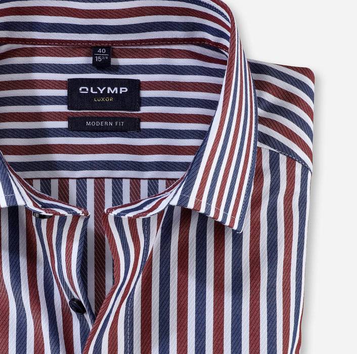 Oblymp Luxor, Businesshemd, modern fit, Global Kent, Dunkelrot Verkauf