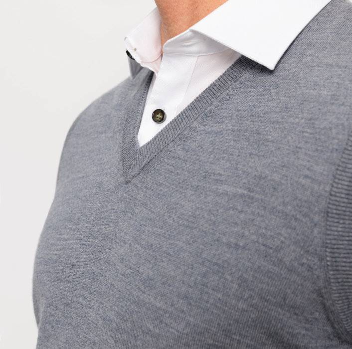 Oblymp Casual Strick, Pullunder, Silbergrau Schlussverkauf