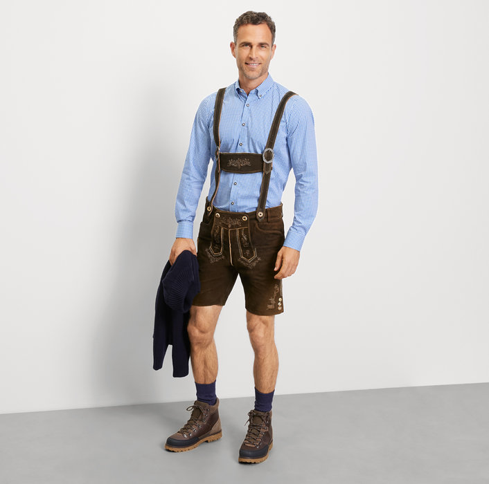Oblymp Level Five, Businesshemd, body fit, Button-down, Royal Großer Ausverkauf