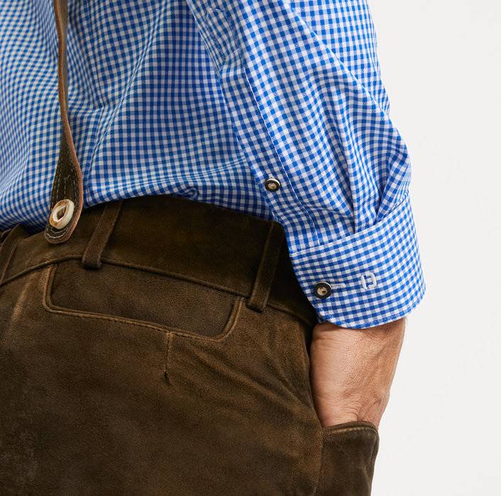 Oblymp Level Five, Businesshemd, body fit, Button-down, Royal Großer Ausverkauf