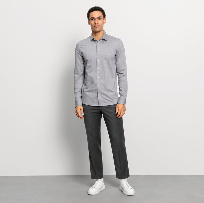 Oblymp Level Five 24/Seven, Businesshemd, body fit, Modern Kent, Schwarz Weihnachtsangebot