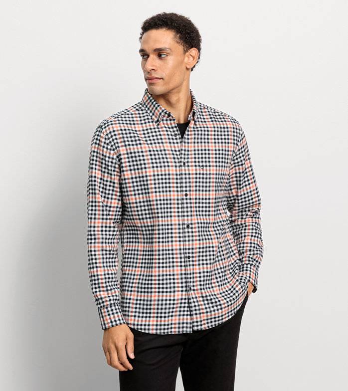 Oblymp Casual, Freizeithemd, regular fit, Button-down, Schwarz Vatertagsangebot