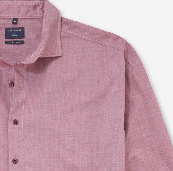 Oblymp Casual, Freizeithemd, relaxed fit, Rot Lagerräumung