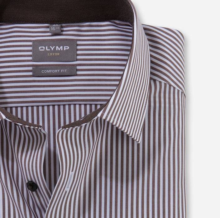 Oblymp Luxor, Businesshemd, comfort fit, New Kent, Braun Zeitlich begrenztes Angebot