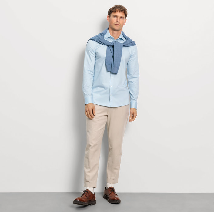 Oblymp Level Five 24/Seven, Businesshemd, body fit, Modern Kent, Bleu Neuheiten