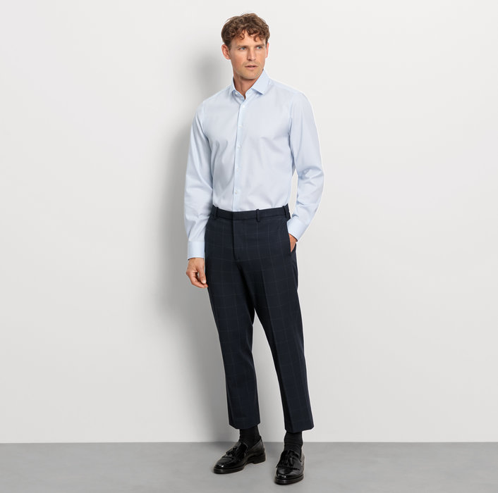 Oblymp Level Five, Businesshemd, body fit, Modern Kent, Bleu Tägliche Deals