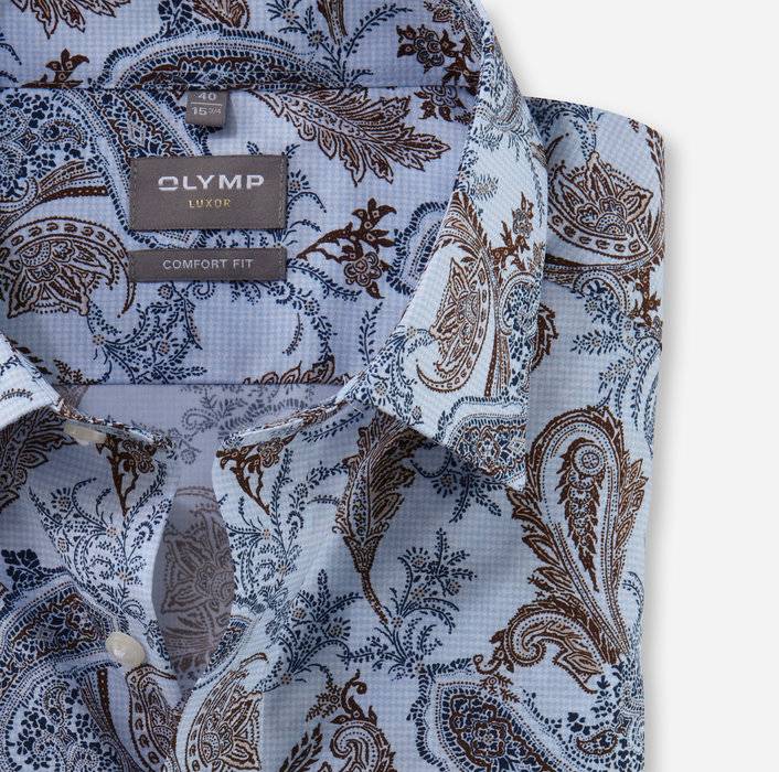 Oblymp Luxor, Businesshemd, comfort fit, New Kent, Bleu Begrenzte Freigabe