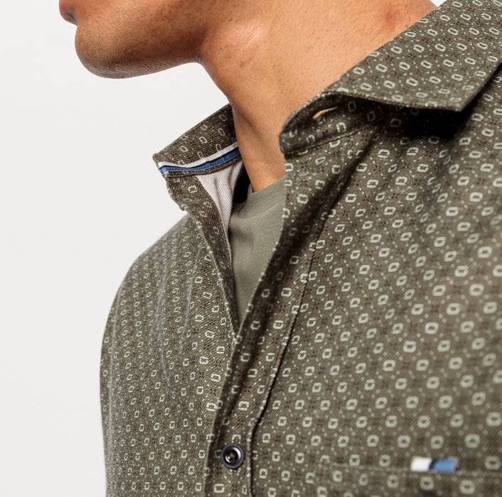 Oblymp Casual, Freizeithemd, regular fit, Kent, Oliv 2025