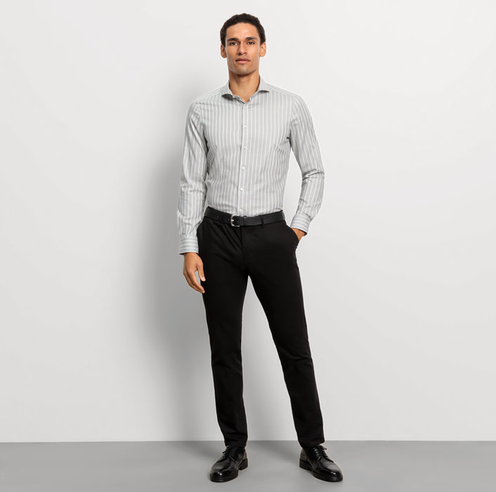 Oblymp Level Five, Businesshemd, body fit, Haifisch, Kitt Online Outlet