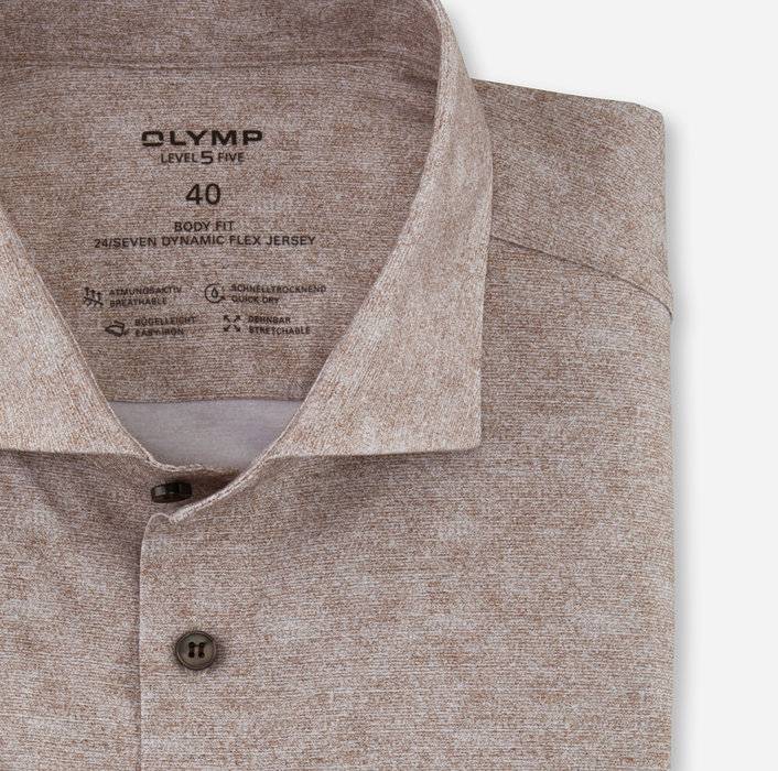 Oblymp Level Five 24/Seven, Businesshemd, body fit, Kent, Braun Super Sparpreis