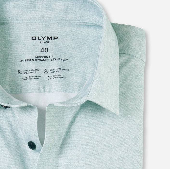 Oblymp Luxor 24/Seven, Businesshemd, modern fit, New Kent, Grün Letzte 2 Tage