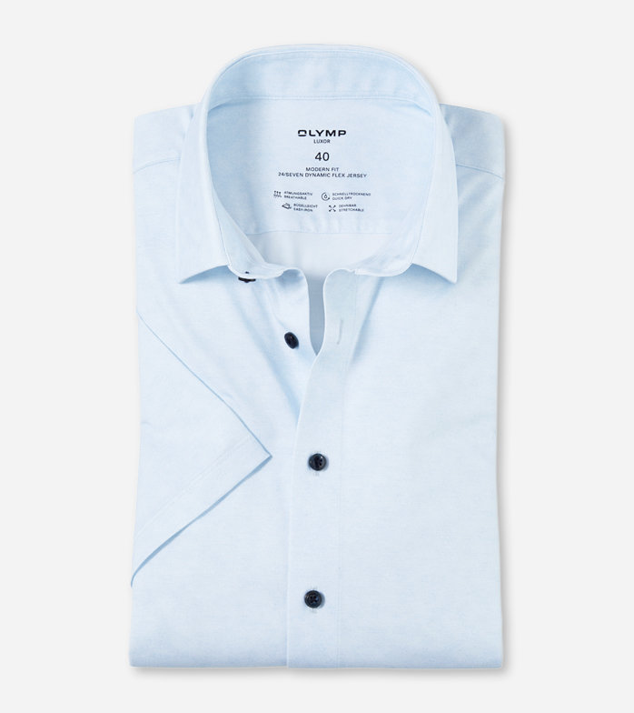 Oblymp Luxor 24/Seven, Businesshemd, modern fit, New Kent, Bleu Letzter Tag