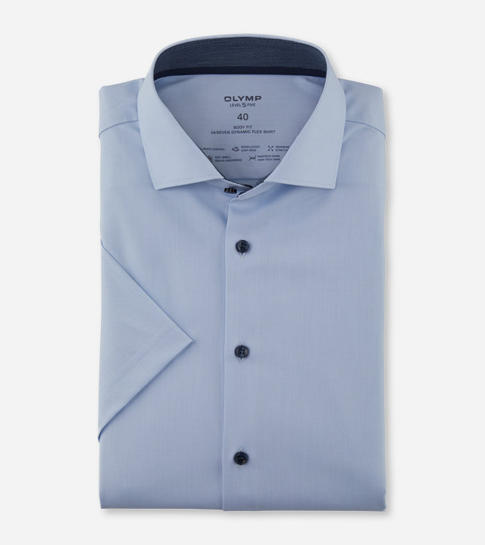 Oblymp Level Five 24/Seven, Businesshemd, body fit, Kent, Bleu Bis zu 50% Rabatt