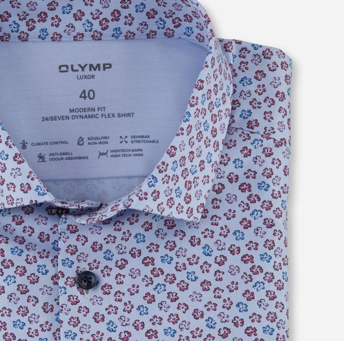 Oblymp Luxor 24/Seven, Businesshemd, modern fit, Modern Kent, Rosenholz Bis zu 60% Rabatt
