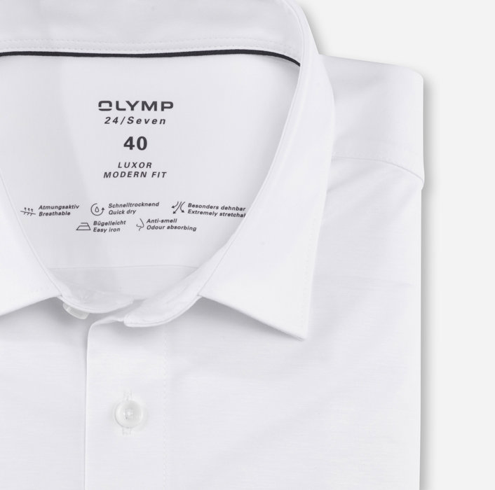 Oblymp Luxor 24/Seven, Businesshemd, modern fit, New Kent, Weiß Discount Store für neue Produkte