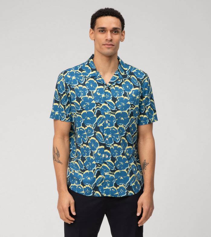Oblymp Casual, Freizeithemd, regular fit, Reverskragen, Marine 50% Rabatt für begrenzte Zeit