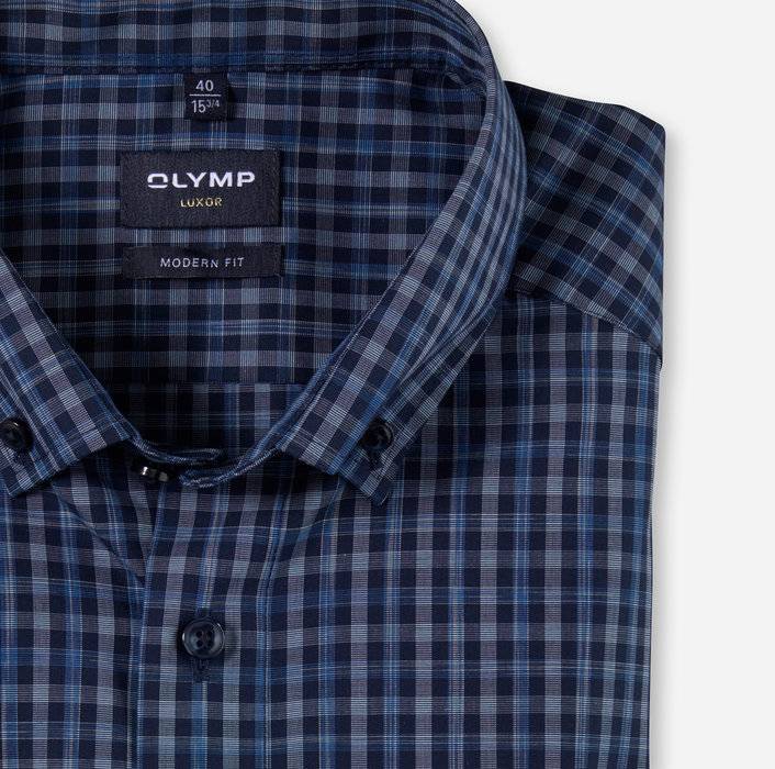 Oblymp Luxor, Businesshemd, modern fit, Button-down, Marine Angebote