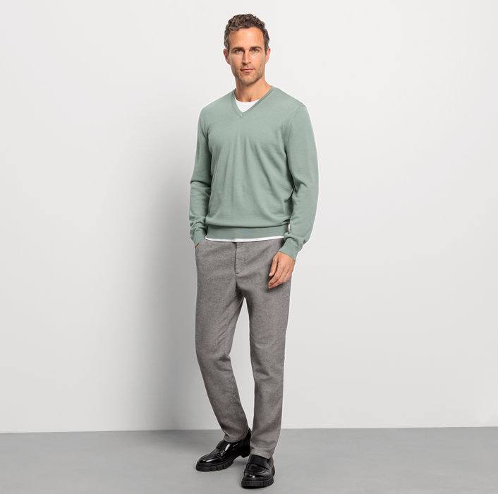 Oblymp Casual Strick, Pullover, Grau-Grün Flash Sale
