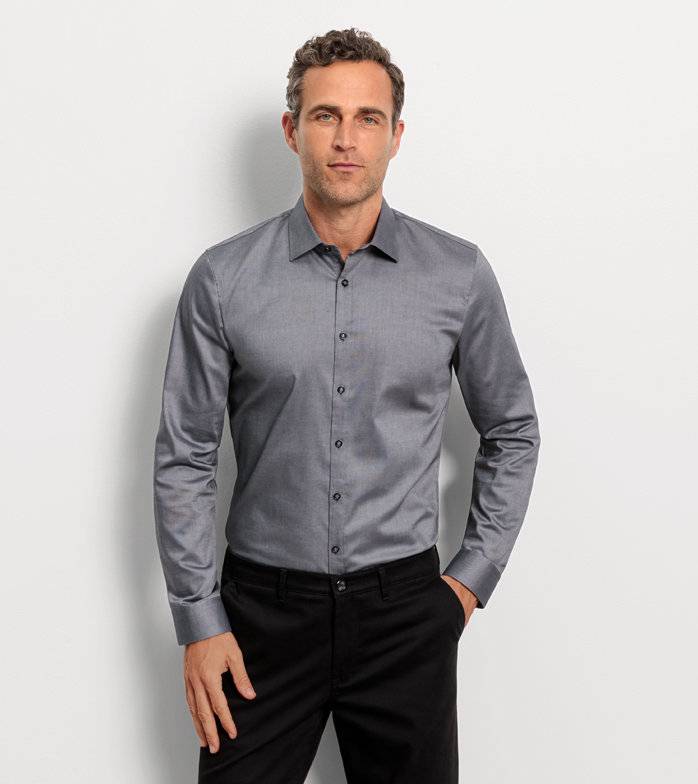 Oblymp No. Six, Businesshemd, super slim, New York Kent, Silbergrau JETZT KAUFEN