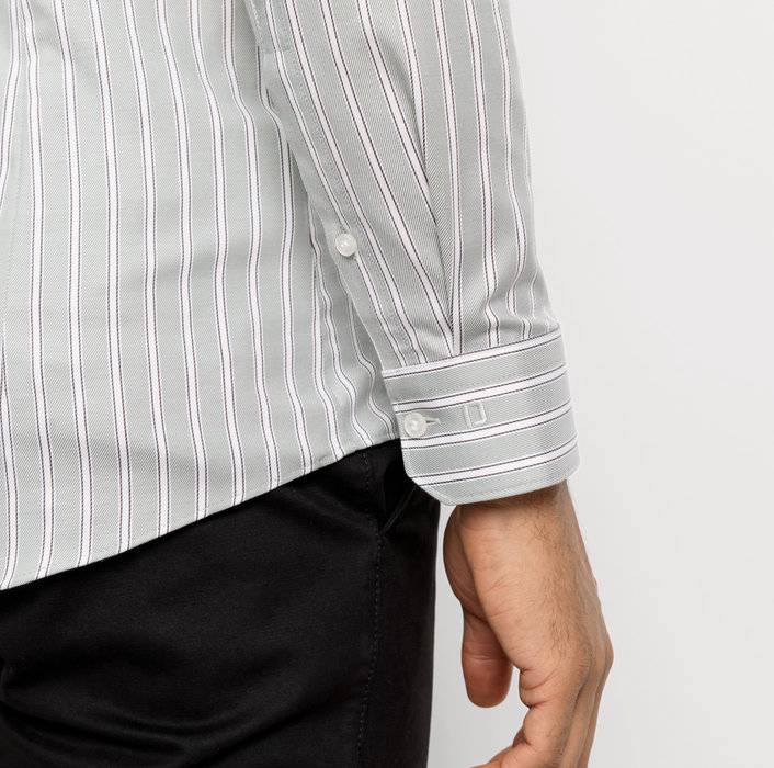 Oblymp No. Six, Businesshemd, super slim, Haifisch, Kitt Neueste Stile