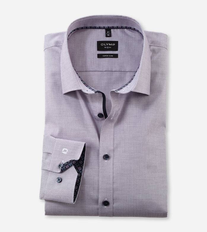 Oblymp No. Six, Businesshemd, super slim, New York Kent, Pflaume Discount Store für neue Produkte