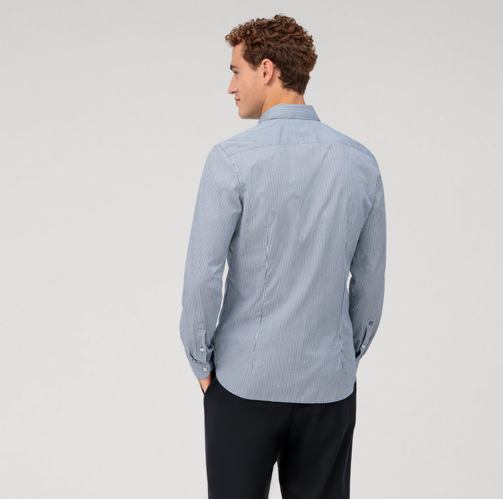 Oblymp Level Five garment washed, Businesshemd, body fit, Kent, Marine zollfrei