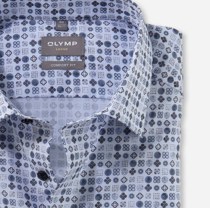 Oblymp Luxor, Businesshemd, comfort fit, New Kent, Bleu Großer Ausverkauf