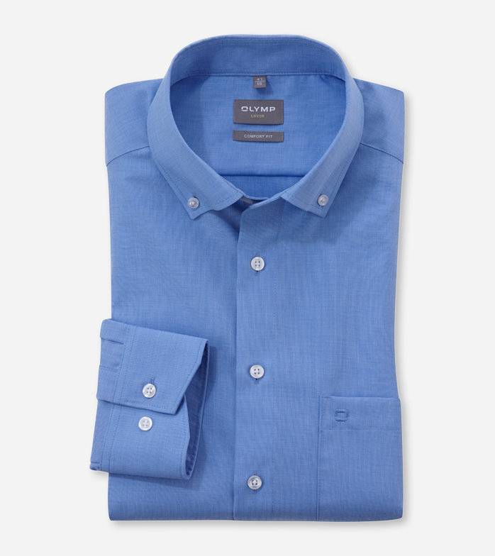 Oblymp Luxor, Businesshemd, comfort fit, Button-down, Blau Flash Sale