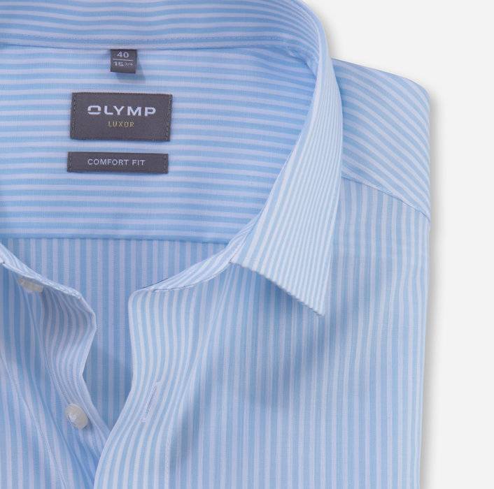 Oblymp Luxor, Businesshemd, comfort fit, New Kent, Bleu Valentinstagsangebot