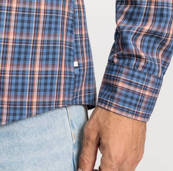 Oblymp Casual, Freizeithemd, regular fit, Button-down, Marine Zeitlich begrenztes Angebot