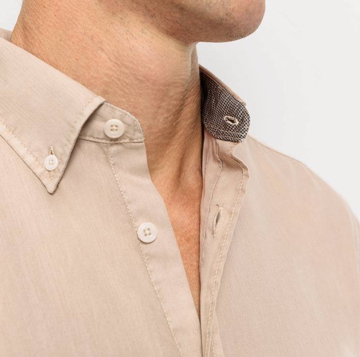 Oblymp Casual, Freizeithemd, regular fit, Button-down, Beige Exklusive Angebote