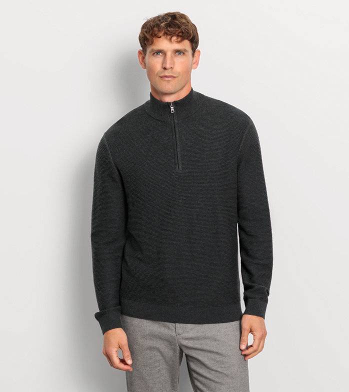 Oblymp Casual Strick, Troyer, Anthrazit Letzter Tag