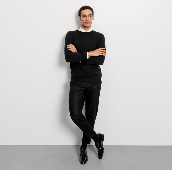 Oblymp Casual Strick, Pullover, Schwarz Zeitbegrenzte Promotion