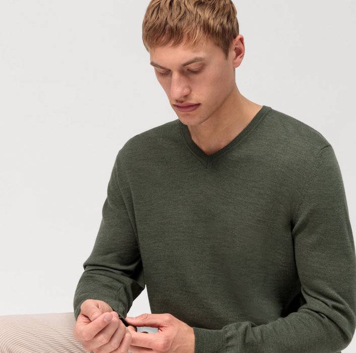 Oblymp Casual Strick, Pullover, Oliv Vierteljährliche Förderung