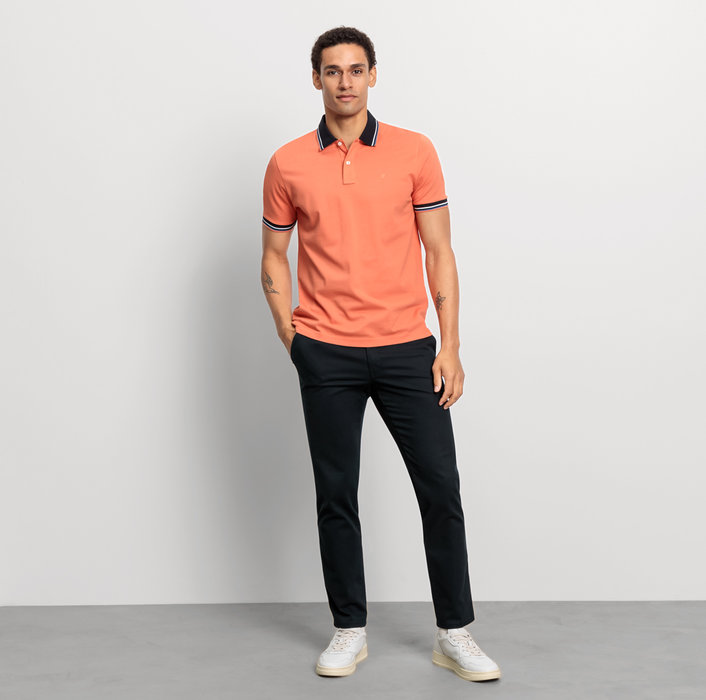 Oblymp Casual Wirk, Polo, Ziegelrot Kostenloser Versand international