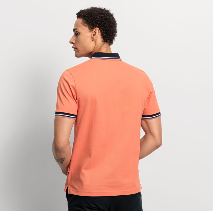 Oblymp Casual Wirk, Polo, Ziegelrot Kostenloser Versand international