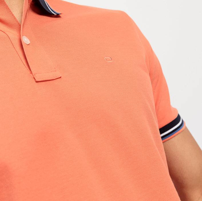 Oblymp Casual Wirk, Polo, Ziegelrot Kostenloser Versand international