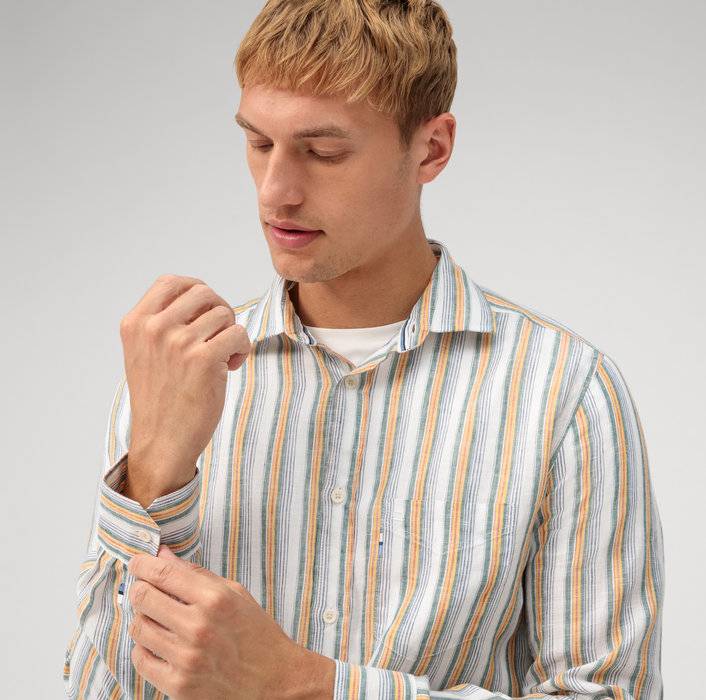 Oblymp Casual, Freizeithemd, regular fit, Kent, Grau-Grün 50% Rabatt mit kostenlosem Versand