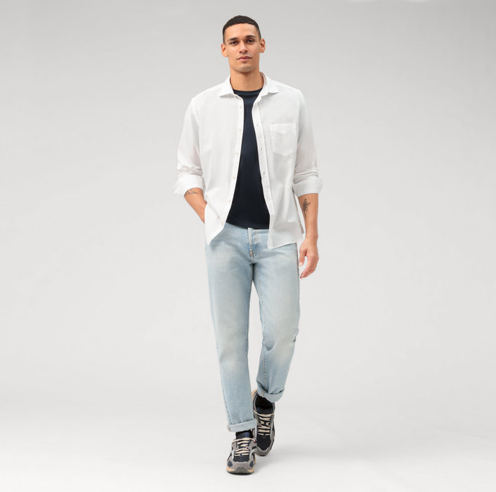 Oblymp Casual, Freizeithemd, regular fit, Kent, Ecru Kostenloser Versand international