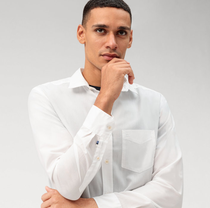 Oblymp Casual, Freizeithemd, regular fit, Kent, Ecru Kostenloser Versand international
