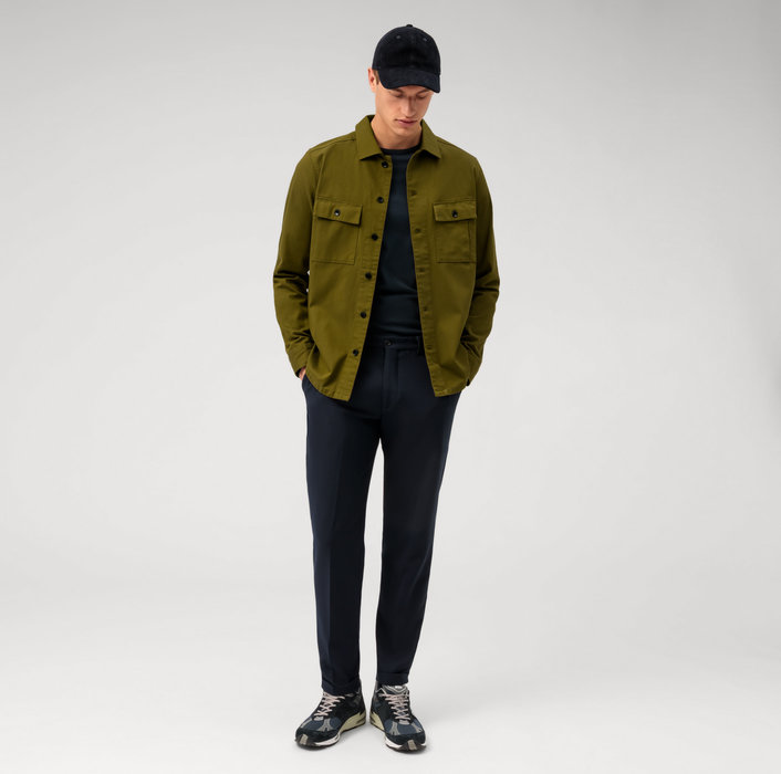 Oblymp Casual, Freizeithemd, Overshirt, Kent, Grau-Grün zollfrei