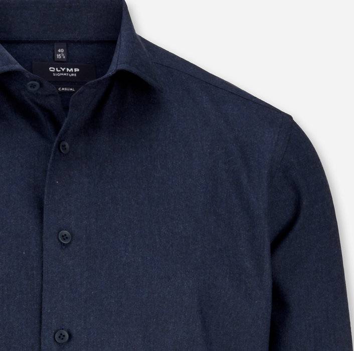 Oblymp SIGNATURE Casual, Freizeithemd, tailored fit, SIGNATURE Kent, Nachtblau Günstig kaufen