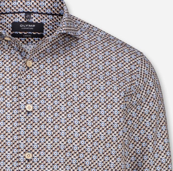 Oblymp SIGNATURE Casual, Freizeithemd, tailored fit, Haifisch, Nachtblau Jubiläumsangebot