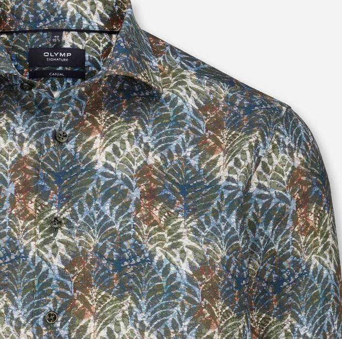 Oblymp SIGNATURE Casual, Freizeithemd, tailored fit, Kent, Bleu Top Angebot