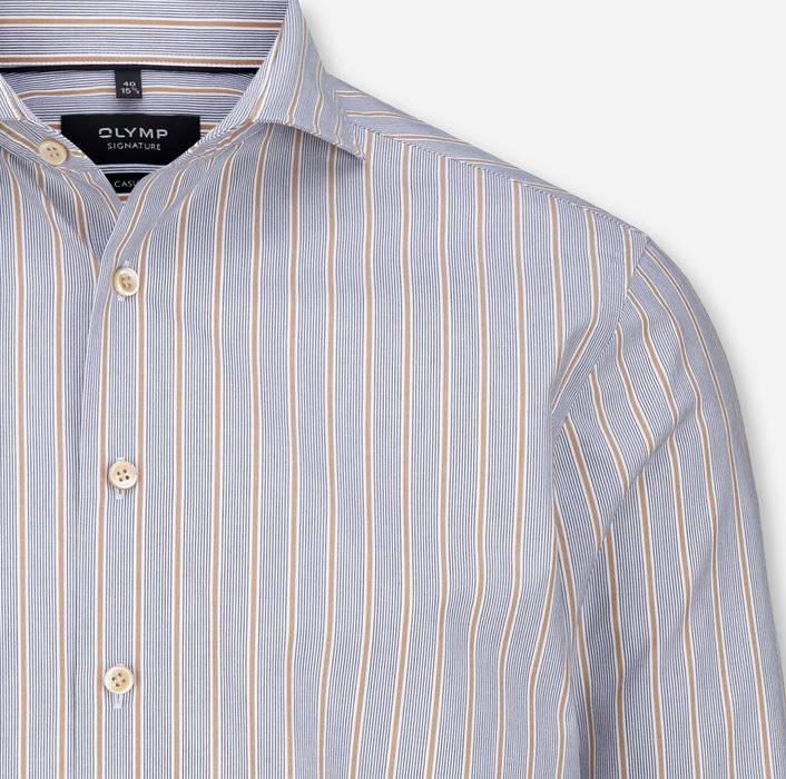 Oblymp SIGNATURE Casual, Freizeithemd, tailored fit, Haifisch, Nachtblau Blitzangebot